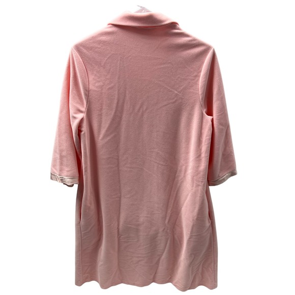 Vintage Vanity Fair Caftan Velour Muumuu House Coat Robe Size Medium Pink - Picture 2 of 5